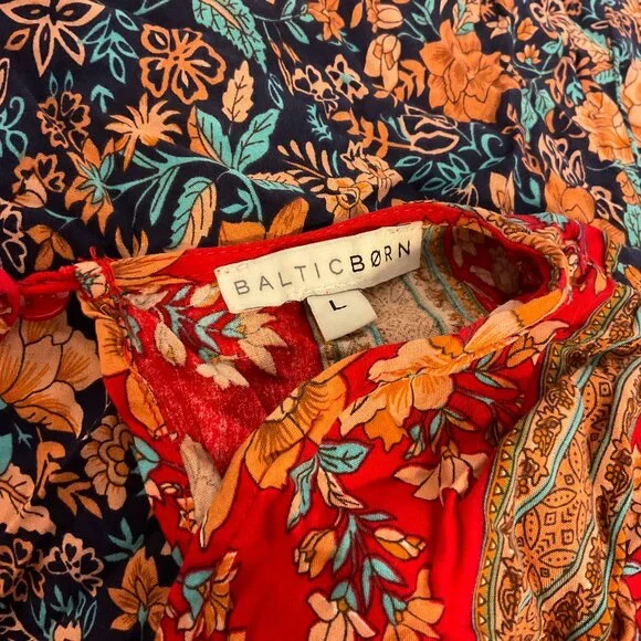 Baltic Born Floral Maxi Dress - Red and Blue - Picture 15 of 16